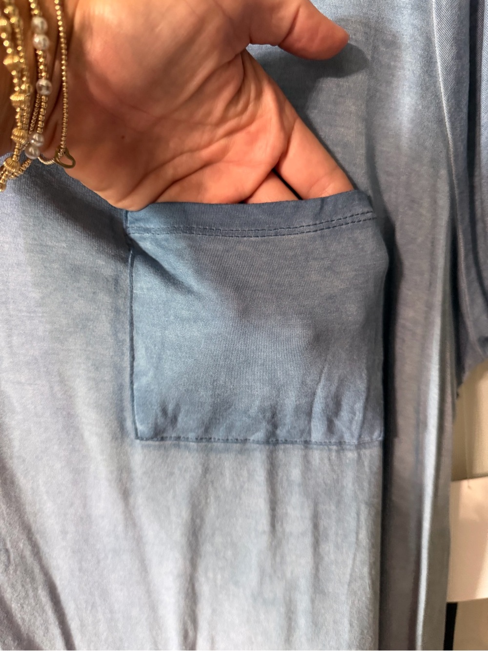 Cable & Gauge Blue V-Neck Tee - Picture 2 of 4